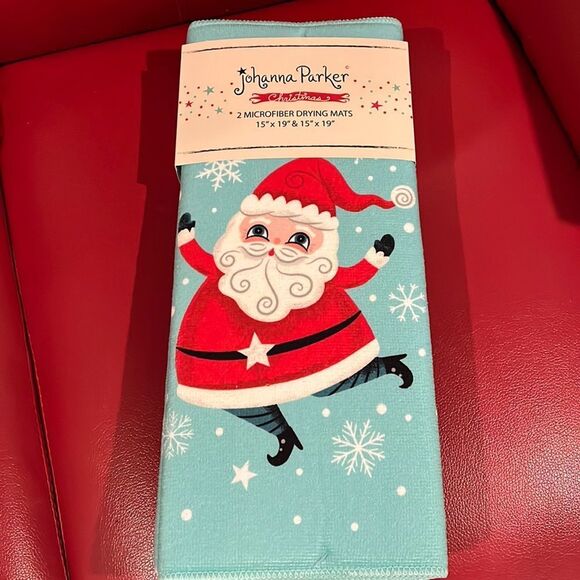 NWT Johanna Parker Santa drying mats - Picture 1 of 3